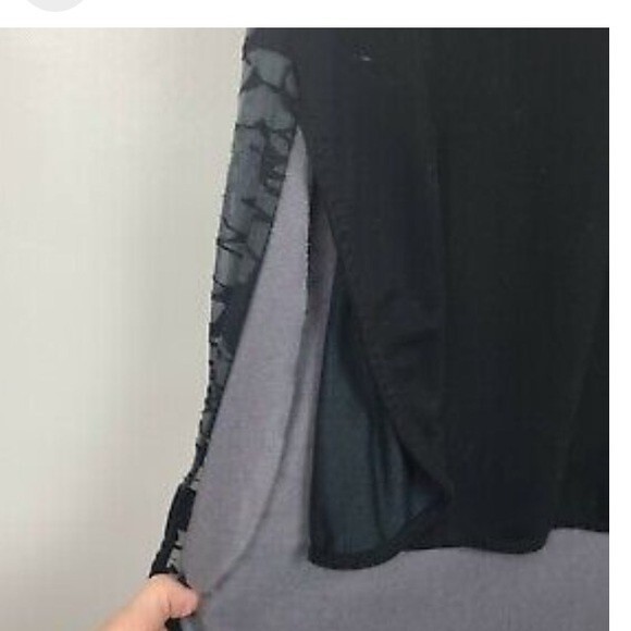 Tangerine Womens Exercise Tank Top Size Small Black Gray High Low Layered - Picture 3 of 6